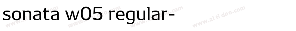 sonata w05 regular字体转换